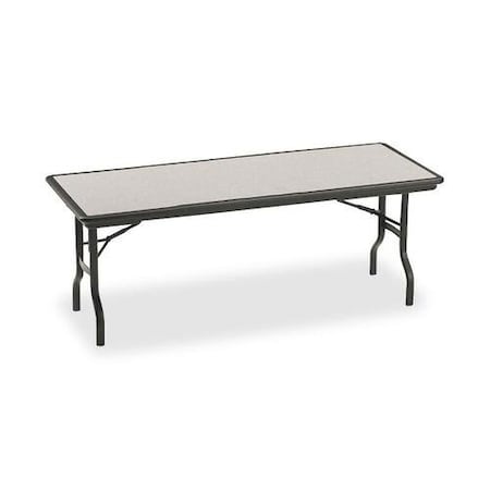 Iceberg IndestrucTable Ultimate Folding Table, Black With Granite Inlay Top, 30 in W x 72 in L x 29 in H ICE65127
